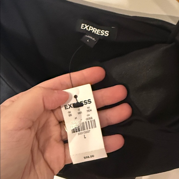 Express Satin One Shoulder Tie Waist Top NWT - Picture 4 of 5